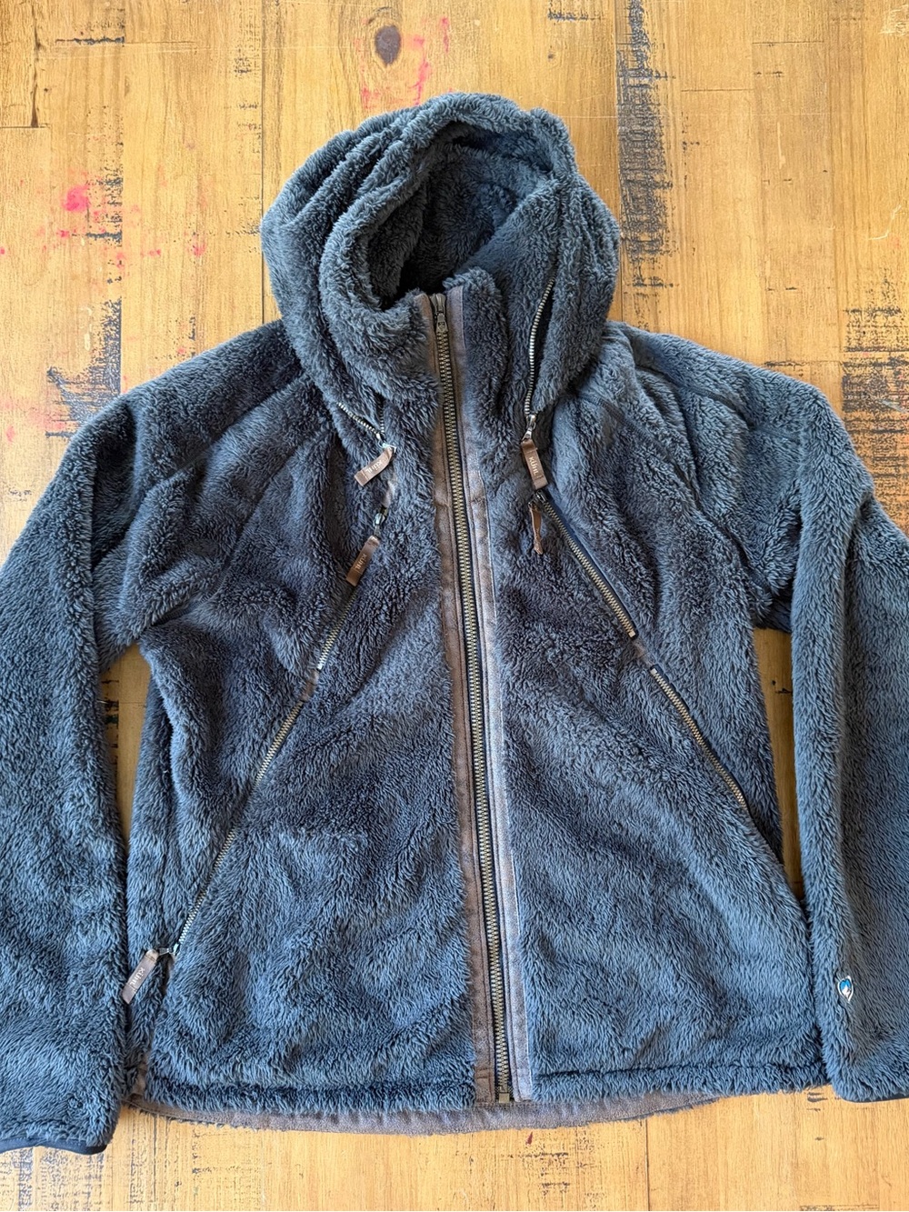 Kuhl Women's Charcoal Plush Hooded Teddy Jacket